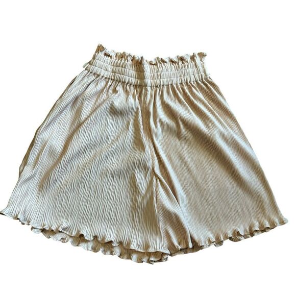 Revolve ADEAM Blush Pink Stretch Paperbag Waist Shorts Size Medium - Picture 6 of 7